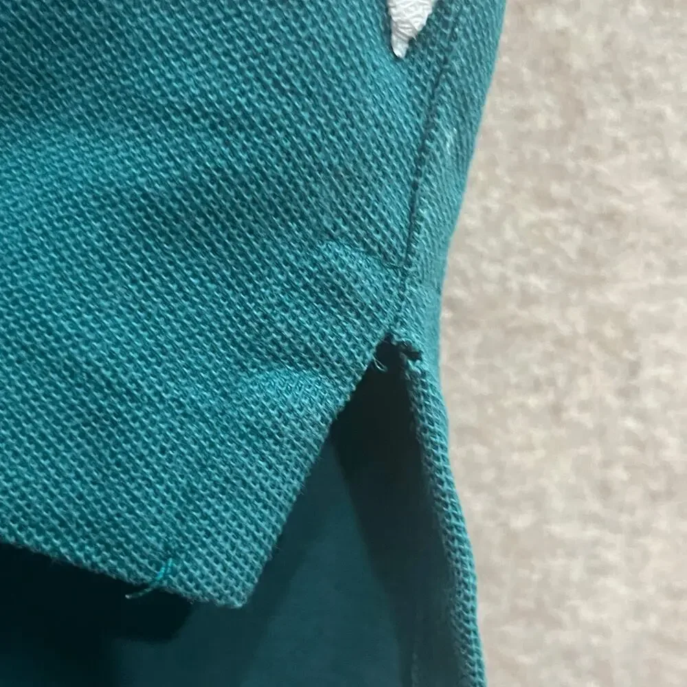 Vintage All Sports By Somers Darby’s Folly Rugby Polo Green Size L Made in USA - Picture 9 of 9